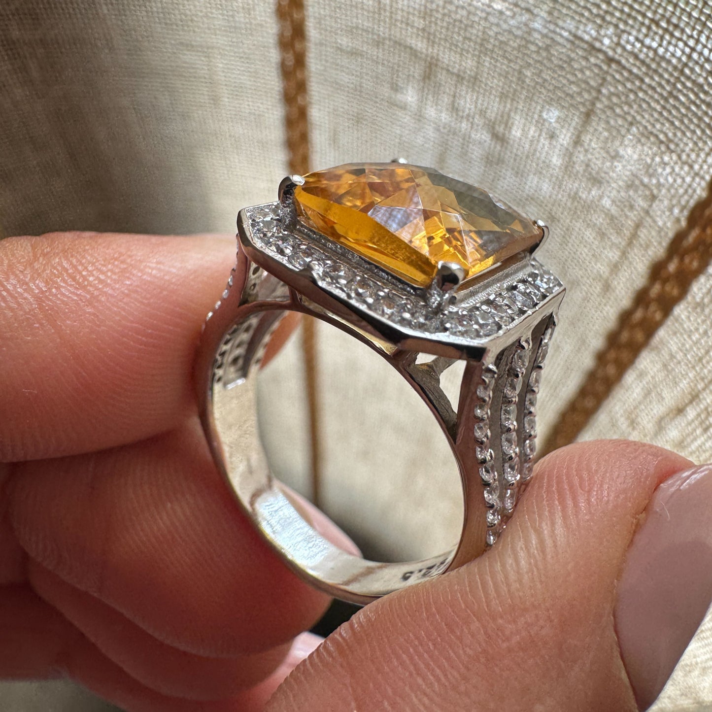 Gleaming Citrine Statement Ring
