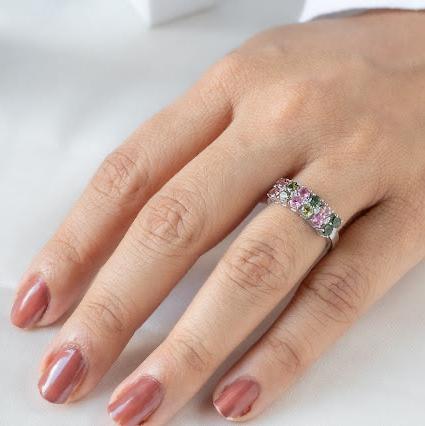 Gentle Hold Multi Tourmaline Gold Ring