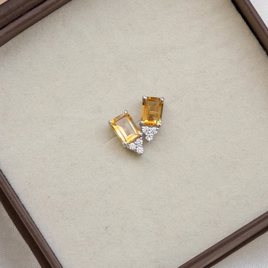 Radiant love Citrine Studs
