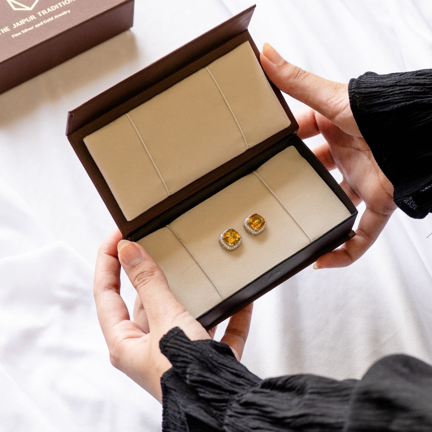 Blissful Sun Citrine Studs