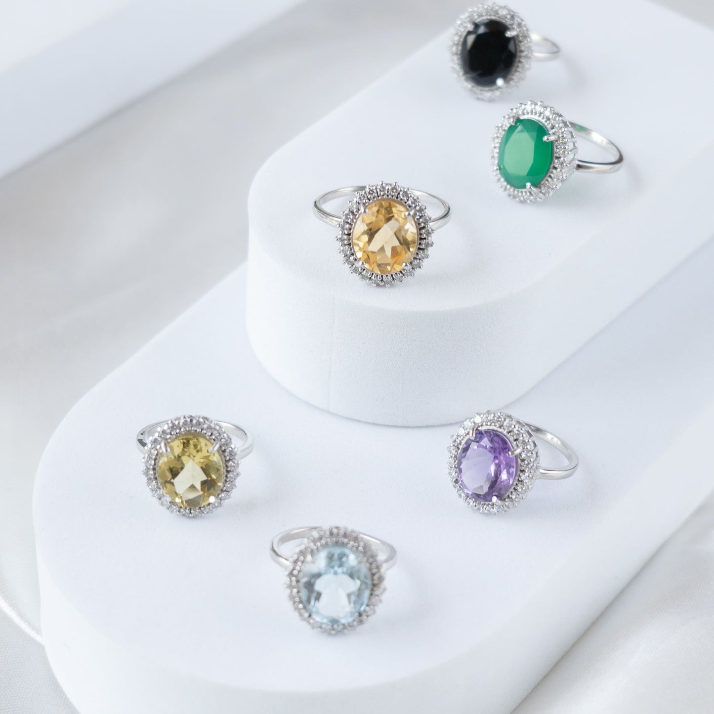 Oval Smoky Quartz Statement Ring