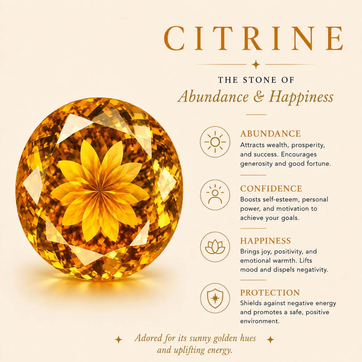 Oval Citrine Statement Ring