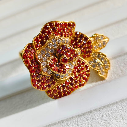 Rosella Natural Garnet Cocktail Ring