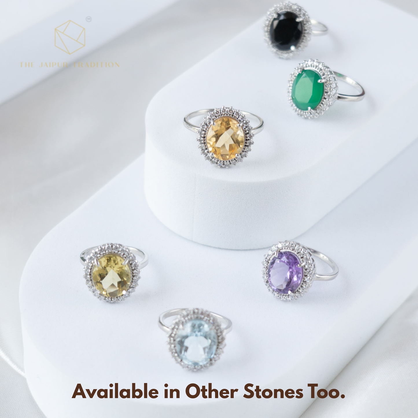 Oval Citrine Statement Ring