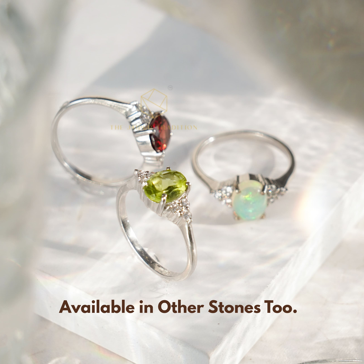 Dinky Natural Peridot Gemstone Ring