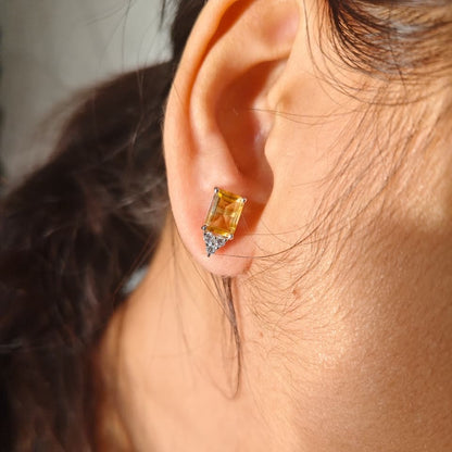 Radiant love Citrine Studs