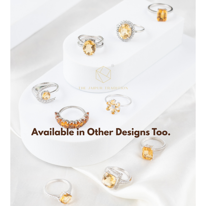 Eterna Citrine Statement Ring