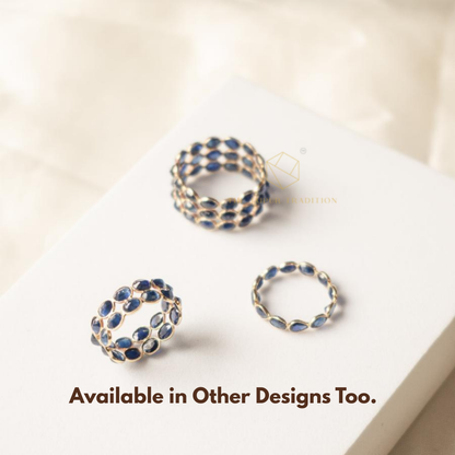 Solo Shine Blue Sapphire Gold Ring