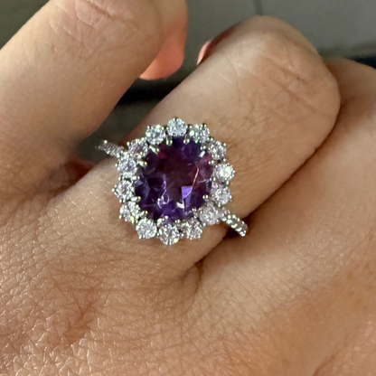 Diana Glow Natural Amethyst Ring