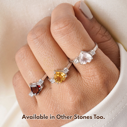 All my Heart Citrine Adjustable Ring