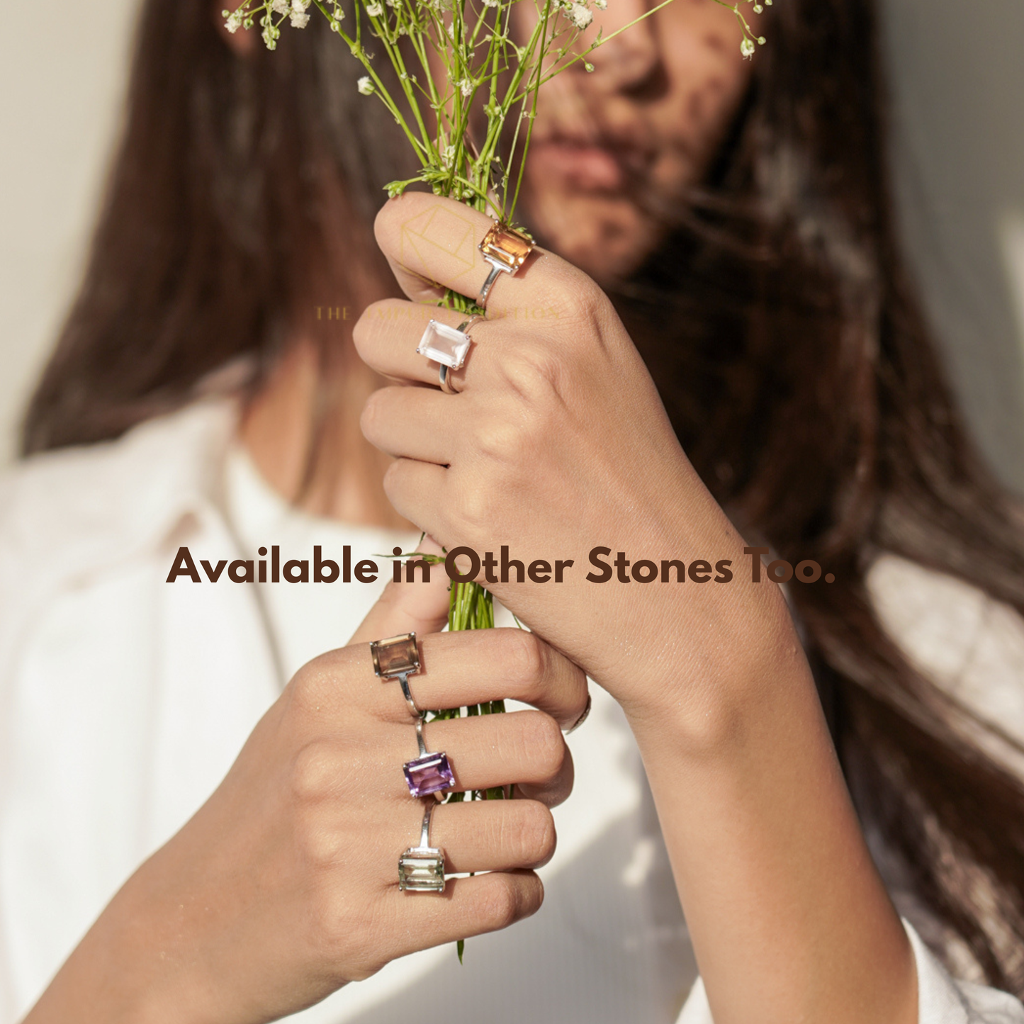 Raw Allure Green Amethyst Ring