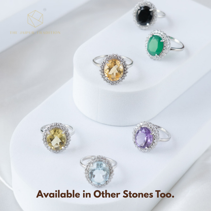 Orb Of Glory Green Amethyst Ring