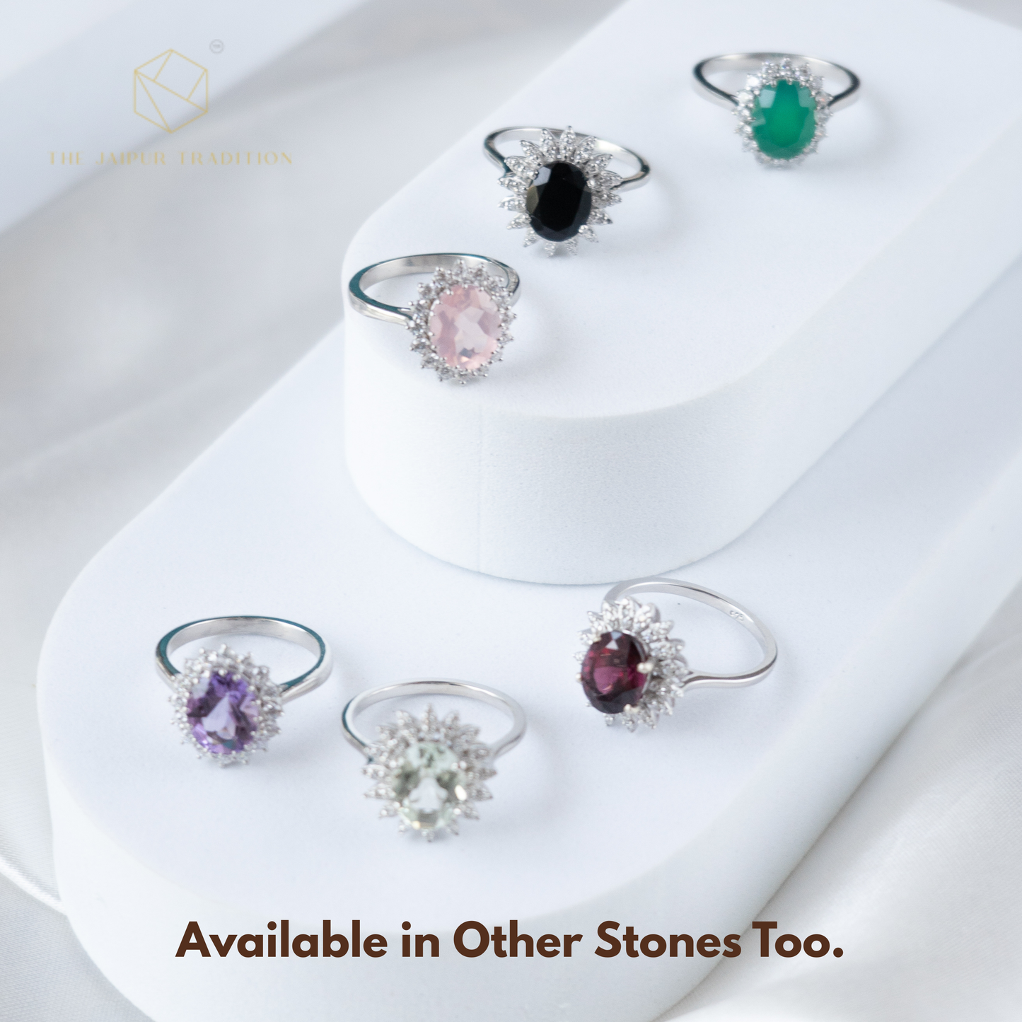 Petite Bloom Natural London Blue Topaz Ring