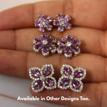 Bloom Amethyst Studs