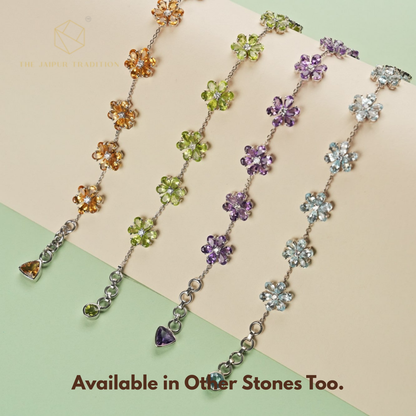 Bloom Natural Sky Blue Topaz Bracelet