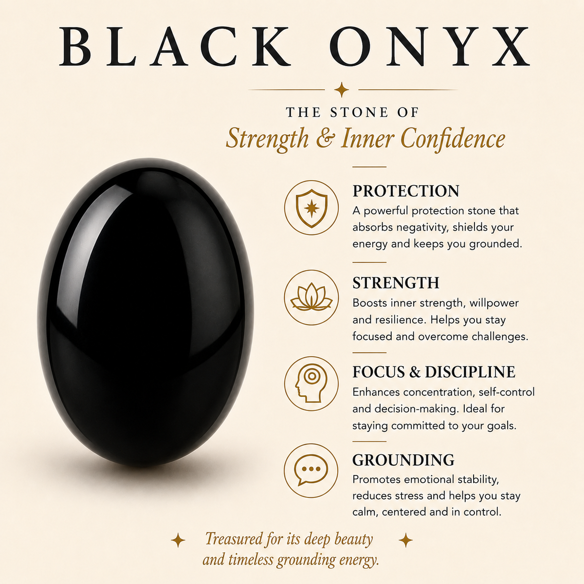Oval Statement Black Onyx Studs