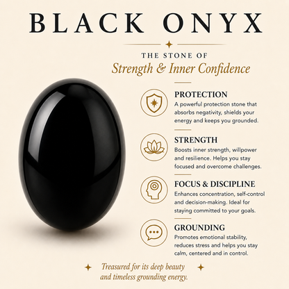 Oval Statement Black Onyx Studs