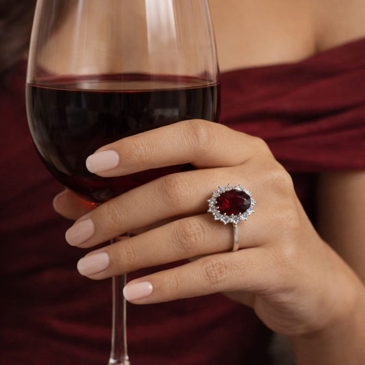 Diana Natural Garnet Ring