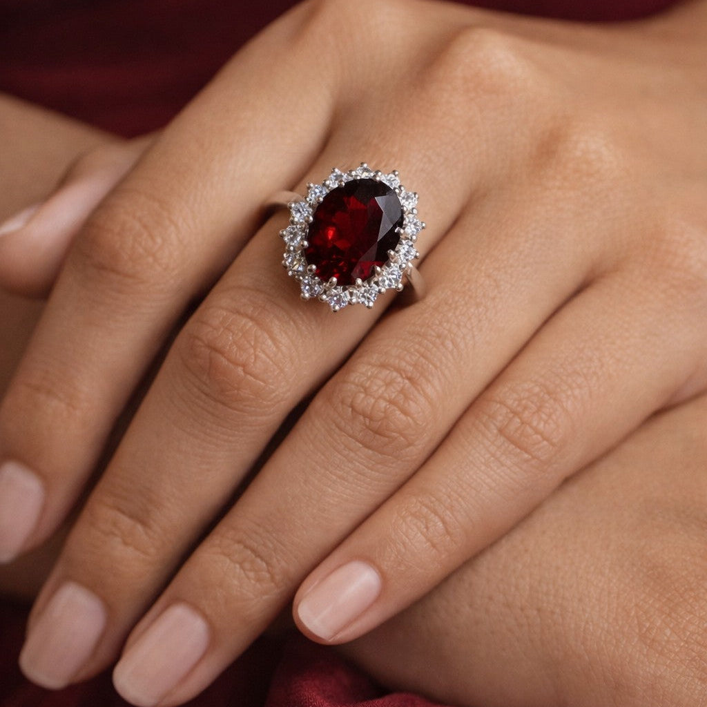 Diana Natural Garnet Ring