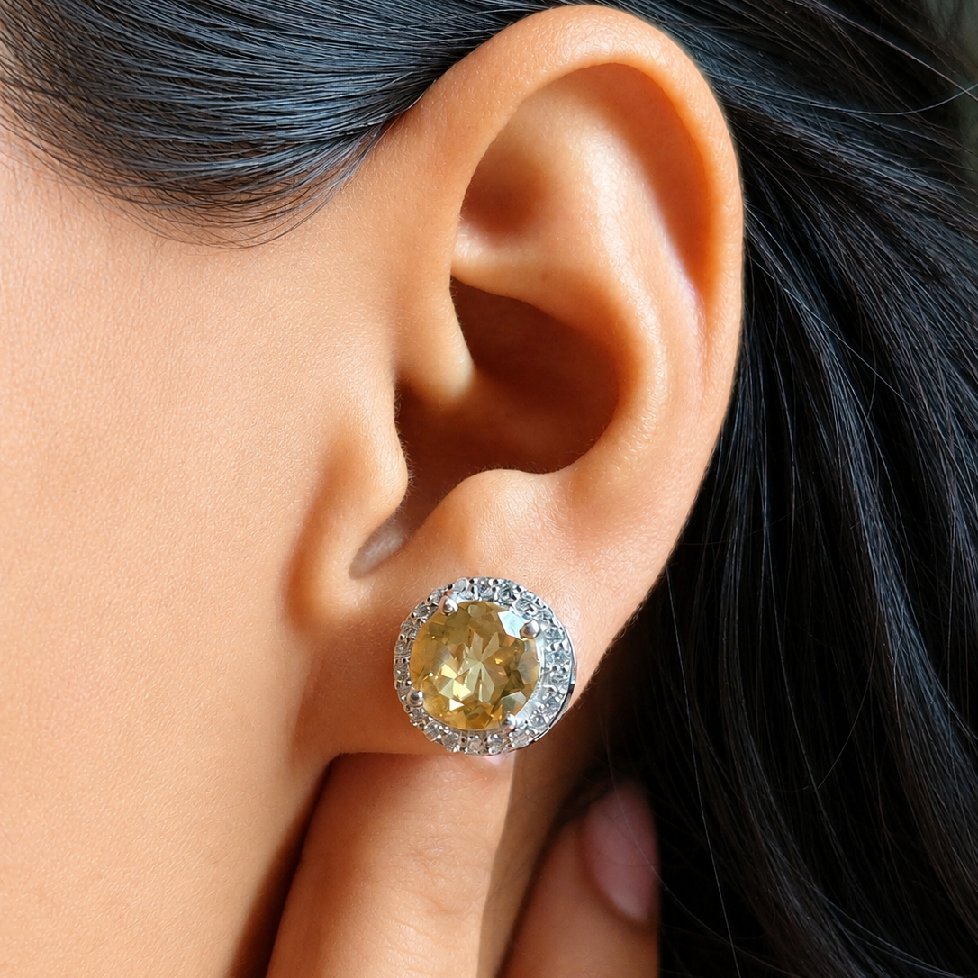 Glimmer Of Shine Citrine Studs
