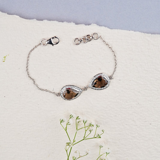Eternal Tie Pear of Joy Smoky Quartz Bracelet