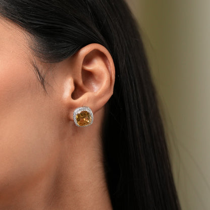 Blissful Sun Citrine Studs