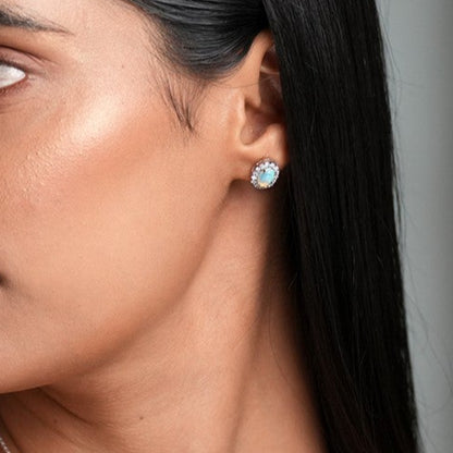 Petite Ethiopian Opal Studs