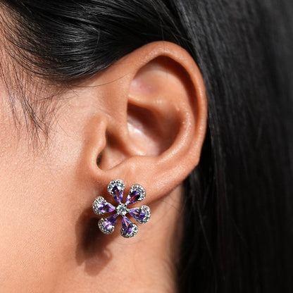Sol Amethyst Blossom Studs