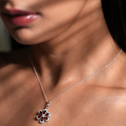 Sol Natural Garnet Pendant and Earring Set