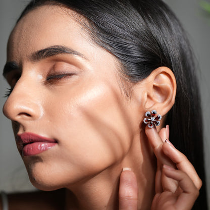 Sol Natural Garnet Pendant and Earring Set