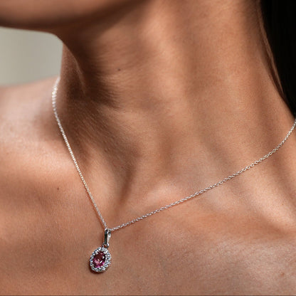 Petite Natural Pink Topaz Pendant and Earring Set