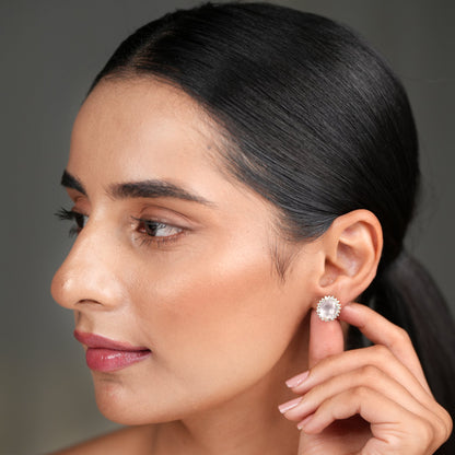 Sunlight Rose Quartz Solos Studs