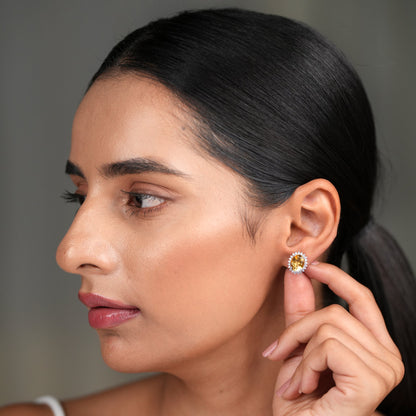 Sunlight Citrine Solos Studs