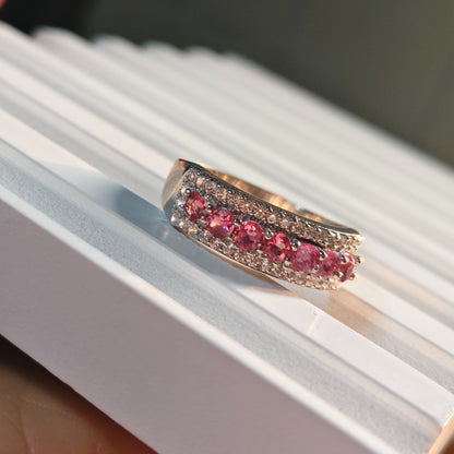 Classic Pink Tourmaline Band Ring