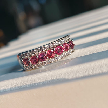 Classic Pink Tourmaline Band Ring