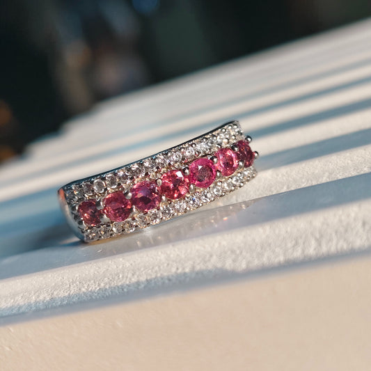 Classic Pink Tourmaline Band Ring