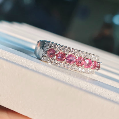 Classic Pink Tourmaline Band Ring