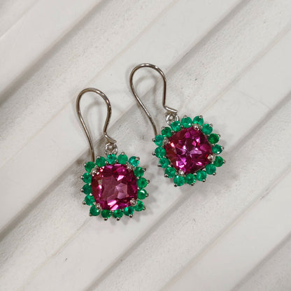Bloom Royale Pink Topaz Earrings