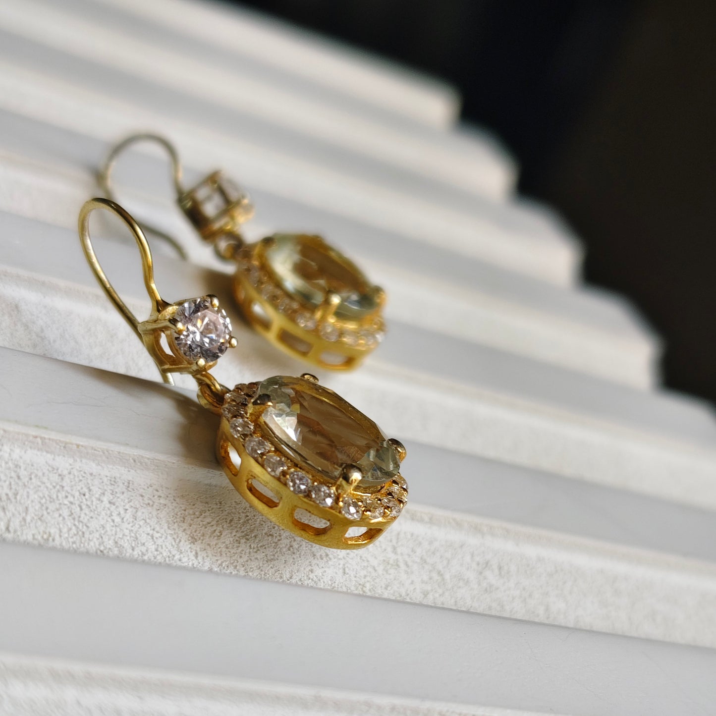 Alora Green Amethyst Earrings