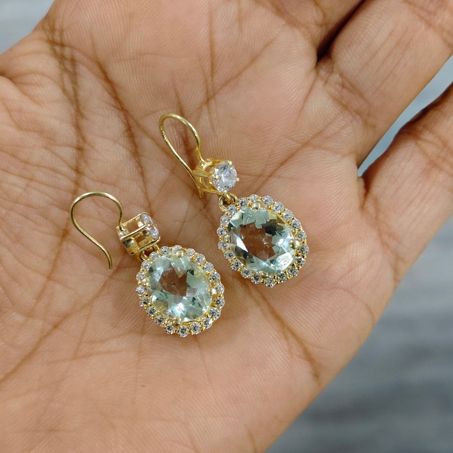 Alora Green Amethyst Earrings