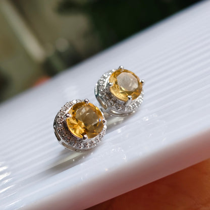 Glimmer Of Shine Citrine Studs