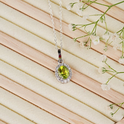 Petite Natural Peridot 925 Silver Set