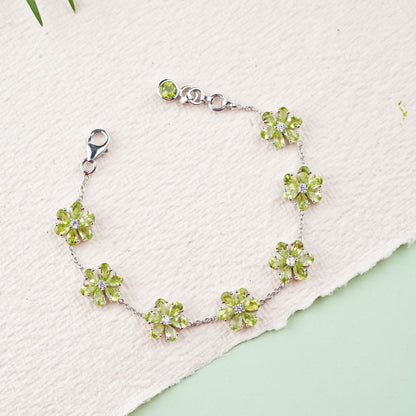 Bloom Natural Peridot Bracelet