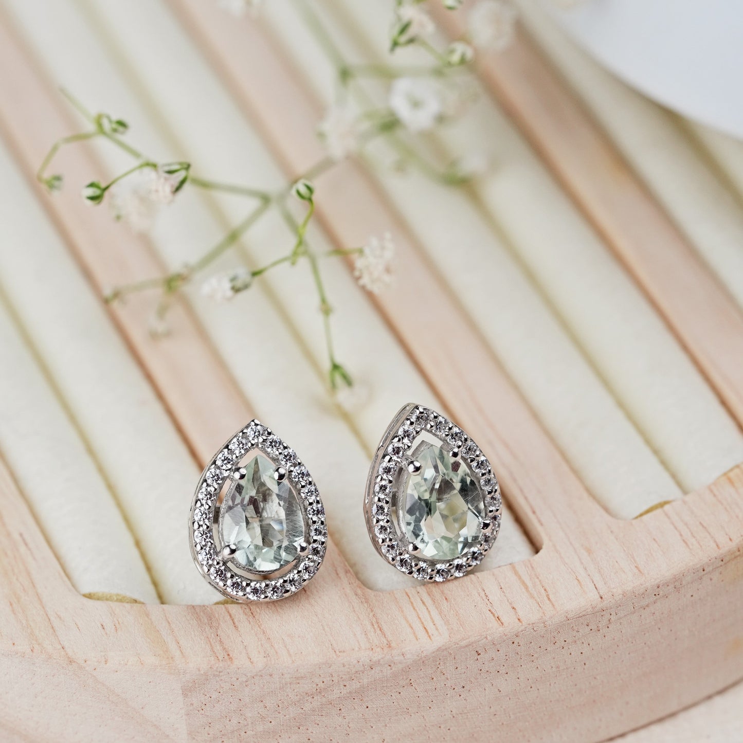 Pear of Joy Green Amethyst Bracelet Set with ring