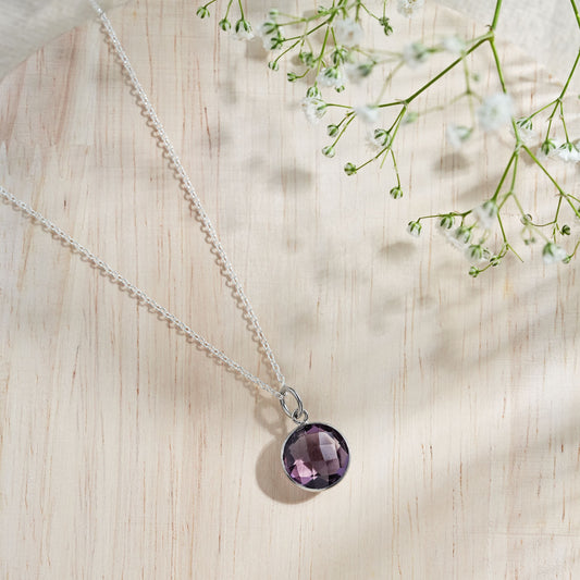 Circa Charm Amethyst Pendant With Chain