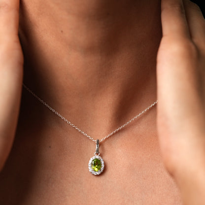 Petite Natural Peridot 925 Silver Set