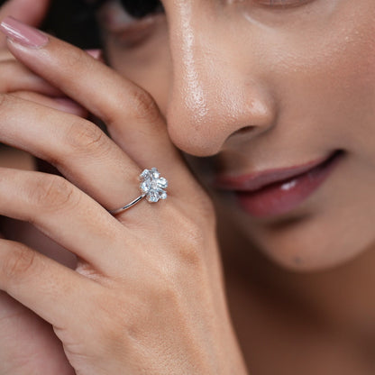 Bloom Sky Blue Topaz Ring