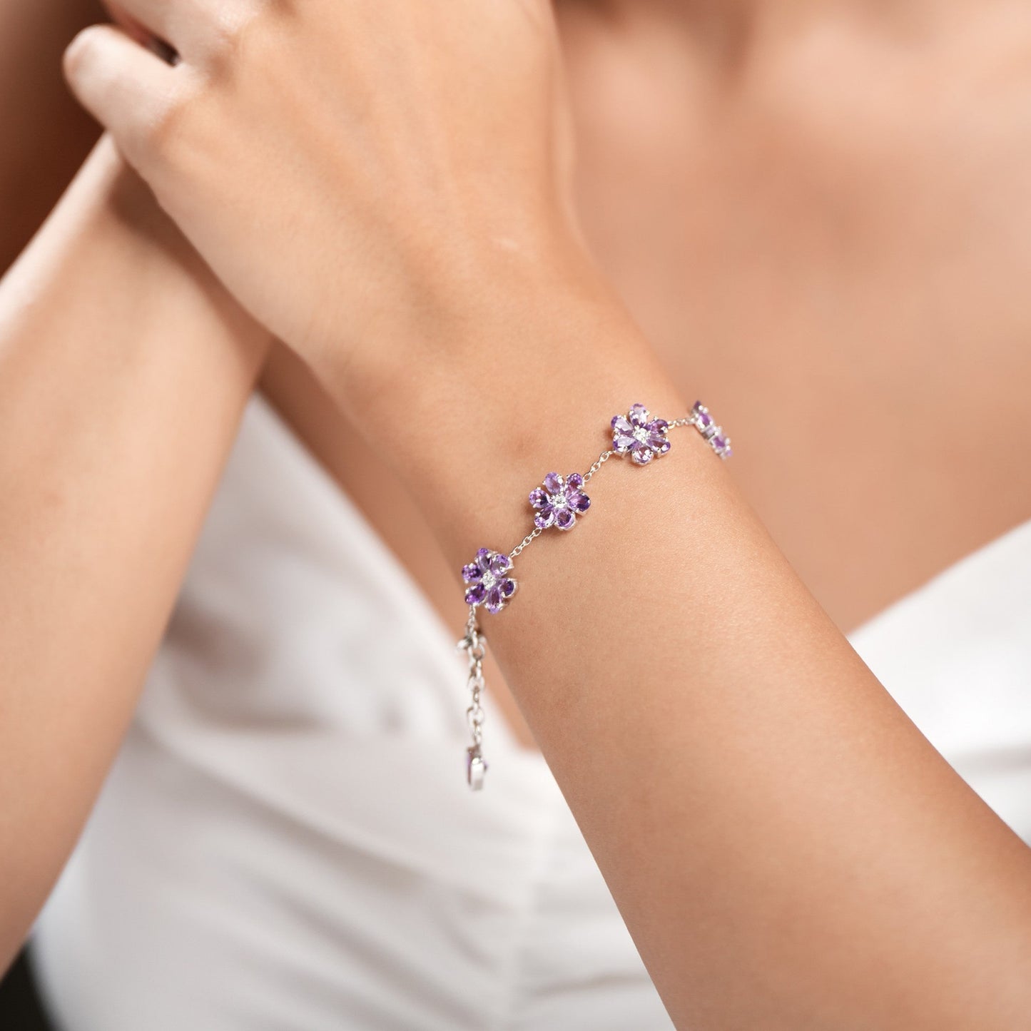 Bloom Natural Amethyst Bracelet