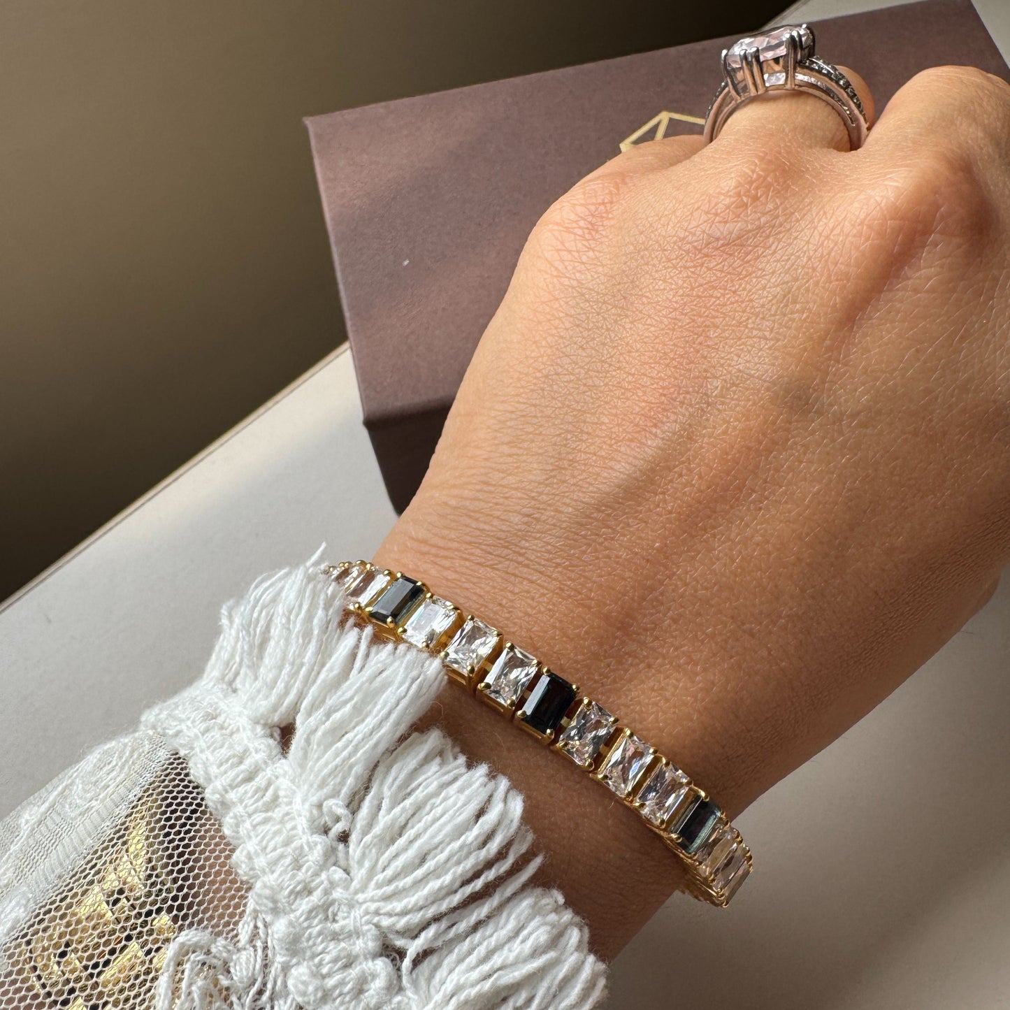 Natural Gemstone Tennis Bracelet