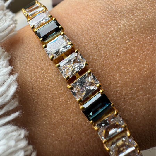 Natural Gemstone Tennis Bracelet